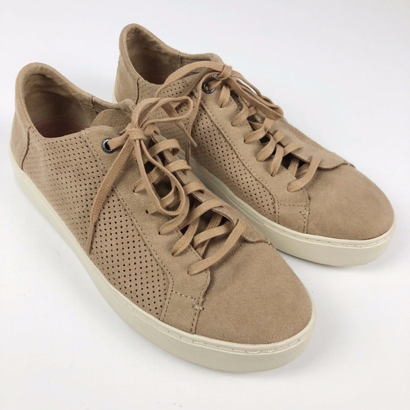 TOMS Lenox Men's Tan Suede Lace Up Sneakers NWOB - Picture 1 of 8